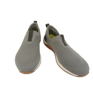 Ryka Echo Knit Slip On Sneakers Women 9-1/2 W Olive Green Ribbed Arch Support